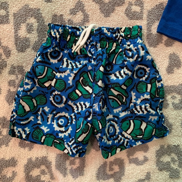 🆕 vintage baby boys swim trunks and tank 12 month - Picture 2 of 9
